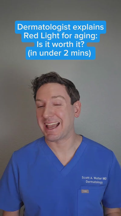 Dermatologist Dr. Scott A. Walter MD explains the clinically proven benefits of red light therapy masks for acne, wrinkles, and skin rejuvenation